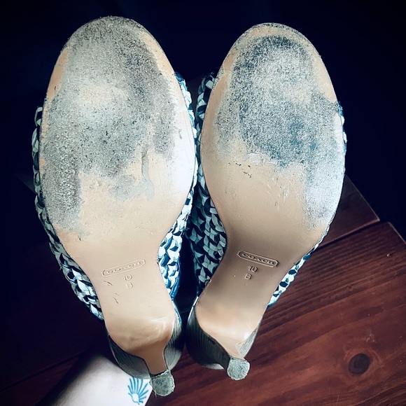 Vintage Coach Leather High Heels Size 10B - Picture 10 of 12